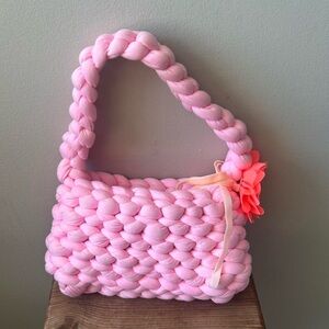 Y2K pink crochet bag